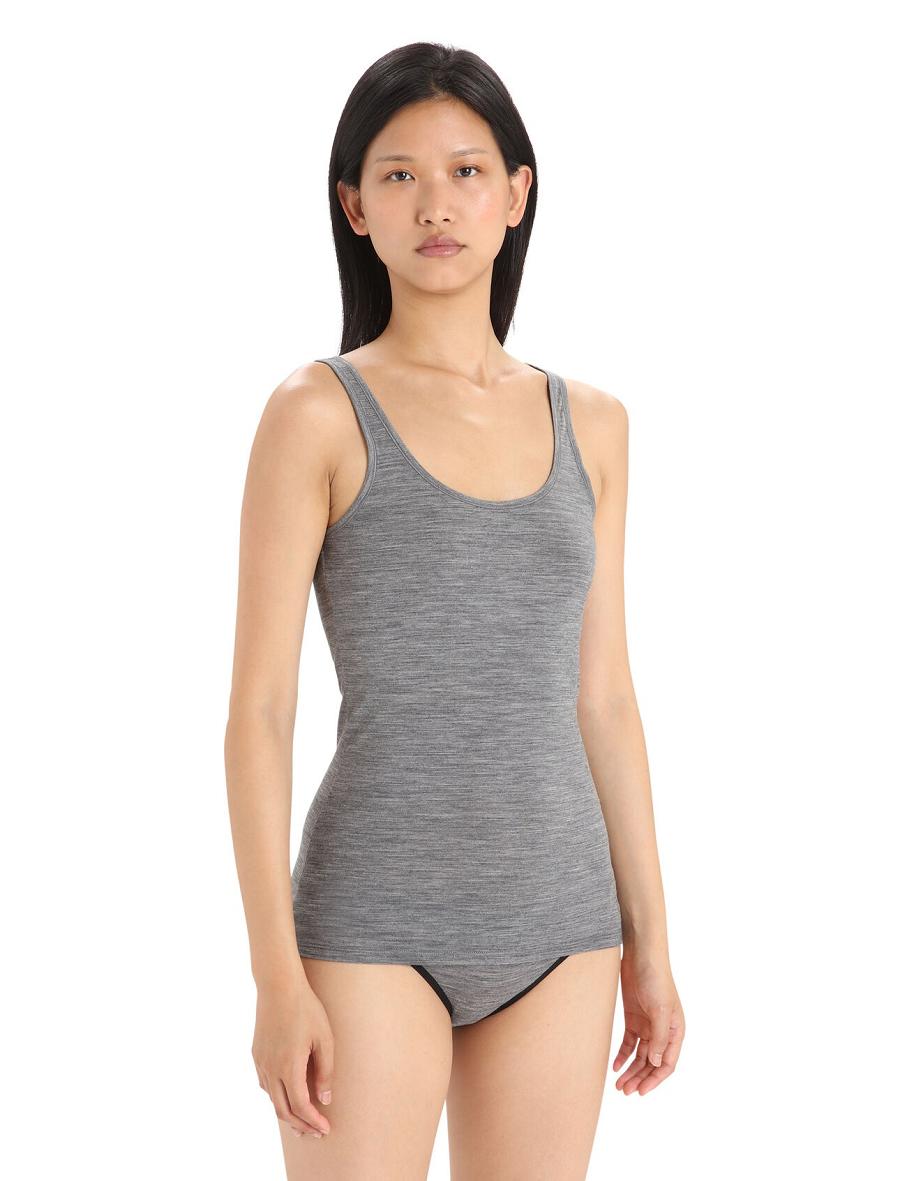 Sous Vêtement Icebreaker Merino Siren Tank Top Femme Grise | FR 1715JPQJ